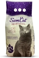 SamCat Cat Litter - Dust-Free, High Absorption, Strong Clumping Kitty Litter for Indoor Cats, Ideal for Sensitive Paws 5-10 L (5L, Lavender Scent)