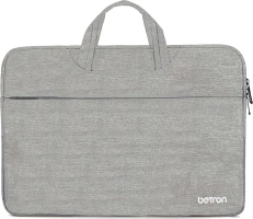 Betron Laptop Bag Slim Carry Case with Handle, Water Reistant, 15.6 Inch, Gray