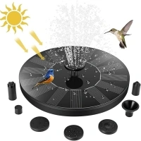 Jsdoin Solar Fountain Pump,Solar Powered Water Features with 7 Nozzles for The Garden, Floating Solar Pond Pump for Bird Bath,Pool, Patio,Pond and Fish Tank