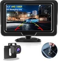 【2024 Upgrade】Reversing Camera Kit AHD 1080P Reverse Camera Kit Rear View Camera with 4.3