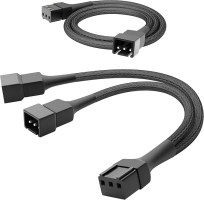 KabelDirekt – 60cm 3-pin fan extension cable + 15cm 3-pin fan to 2 x 3-pin fan Y-cable