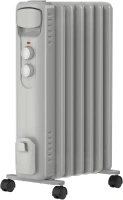 RWFlame Oil Filled Radiator 1500W with 3 Power settings,7 Fins Portable Electric Heater, Overheat Protection and Adjustable Thermostat for Home and Office (Grey)