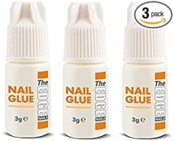 The Edge 3G Adhesive False Super Strong Nail Tips, Clear - Pack of 3