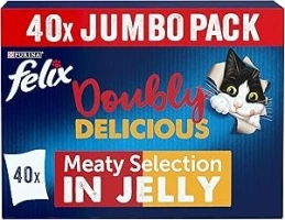 Felix Doubly Delicious Meaty Cat Food 40x100g