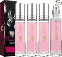 2pcs Venom pheromone perfume for women, roll-on pheromone infused essential oil perfume cologne for women to attract men (Pink)