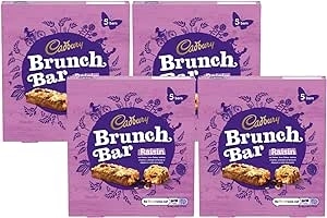 Brunch Bars Bundle contains Cadbury Bar Raisin Pack of 4 x 5s, Total of 20 Bars, Food Sealing Clips x2