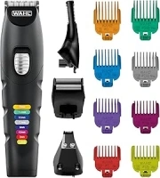 Wahl Colour Trim 8-in-1 Multigroomer, Colour Coded Lengths, Mens Body Trimmers, Face and Body Grooming, Beard Trimmers Men, Rechargeable Trimmer, Cordless Trimmers, Mens Stubble Trimmer, 4 Heads