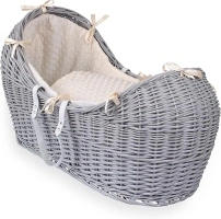 Clair de Lune Dimple Grey Wicker Noah Pod, Cream