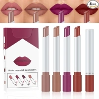 Matte Lipstick Sets, 4 Pcs cigarette lipstick High Pigmented Velvety Matte Lipstick Gift Set, Lipgloss Long Lasting Non-Fading Waterproof Lipstain,Makeup Sets For Women Gifts Surprise (02)