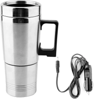 Electric Kettle, Car Kettle 350ML + 150ML Stainless Steel Car Electric Kettle Coffee Tea Water Heating Cup 12V kettle