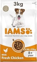 IAMS Complete Dry Dog Food for Senior 8+ Small and Medium Breeds with Chicken 3 kg