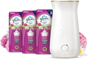 Glade Sense & Spray Holder and Refills, Motion Activated Automatic Room Spray and Odour Eliminator for Home, Relaxing Zen, 1 Holder and 3 Refills (3 x 18ml)