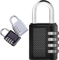 Combination Padlocks, Pack of 2 Padlock with Code (4 Digits), Gym Padlock, School Locker Padlock, Combination Bike Lock, Waterproof Padlocks Outdoor for Shed, Cabinet, Tool Box