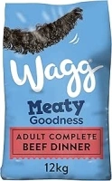 Wagg Meaty Goodness Complete Dry Adult Dog Food Beef Dinner 12kg - Meaty Ingredients Come 1st