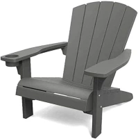 Keter Alpine Adirondack Outdoor Garden Furniture Chair - Graphite Grey