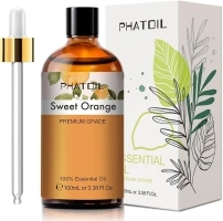 PHATOIL Sweet Orange Essential Oil 100ML, Pure Premium Grade Sweet Orange Essential Oils for Diffuser, Humidifier, Aromatherapy, Candle Making