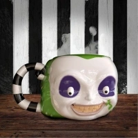 Paladone Beetlejuice Face Shaped Mug - Officially Licensed Merchandise Gift for Retro Horror Movie Fans, Extra Large 3D Ceramic Drinkware, 80