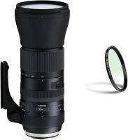 TAMRON - SP 150-600 mm F/5-6.3 Di VC USD G2 - Lens for Canon Digital SLR Cameras - Black - A022E & Walimex Pro UV Filter Slim MC 95 mm Black