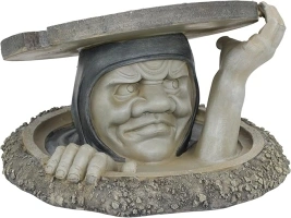 Design Toscano NG33392 the Dweller Below Garden Sculpture - Large - Gray