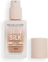 Makeup Revolution, Skin Silk Serum Foundation, Light to Medium Coverage, Contains Hyaluronic Acid, F12.5, 23ml