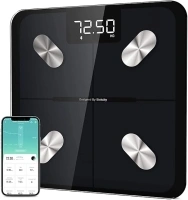 Etekcity Bathroom Scale for Body Weight, BMI, Body Fat, Muscle Mass, Smart Digital Weighing Scale with App& Bluetooth, Accurate Body Composition Analyzer, Ash-black