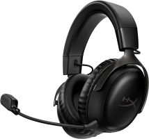 HyperX Cloud III Wireless – Gaming headset for PC, PS5, PS4, up to 120-hour Battery, 2.4GHz Wireless, 53mm angled drivers, Memory foam, Durable Frame, 10mm microphone, Black.