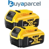 Dewalt DCB184 5.0ah 18v XR Lithium Ion Li-Ion Battery Twin Pack - LED Indicator