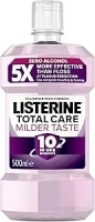 Listerine Total Care Milder Taste (Zero Alcohol) Antibacterial Mouthwash (500ml), Caring and Cleansing Mouthwash with 10-in-1 Benefits, Mouthwash to Freshen Breath with Milder Taste