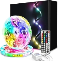 phopollo Led Strip Light, 30m Led Lights with 44 Keys Remote, Flexible RGB Colour Changing Led Light Strips for Bedroom, Party (15mx2)