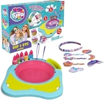 Tybo 1664 Dip and Dye Studio, Accessories Included Easy to Use Arts and Crafts Tie Dye Water Marbling Kit, Customisable Hairband, Clips and Necklaces, Creative Fun Suitable Boys and Girls Age 8+