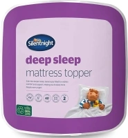 Silentnight Deep Sleep Single Mattress Topper - Best Thick Soft Comfy Toppers For Bed Caravan Campervan Sofa Beds - Machine Washable Hypoallergenic Bed Topper, White