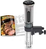 KitchenBoss Sous Vide Cooker Ultra-Quiet Immersion-Circulator: Stainless Steel | G300 Silver Machine Brushless DC Motor |1100 Watts | IPX7 Waterproof