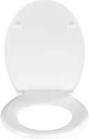 WENKO 20544100 Toilet seat Jaws rustproof stainless steel mounting, Plastic Duroplast, 38 x 45 cm, Multicoloured