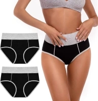 SINOPHANT Ladies Cotton Knickers High Waisted Knickers for Women, Full Back Coverage Womens Underwear Multipack