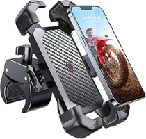 JOYROOM Bike Phone Holder, [1s Auto Lock][100mph Military Anti-Shake]Motorbike Phone Holder, [5s Easy Install]Motorcycle Handlebar Phone Mount, Fit iPhone 15 Pro Max, Samsung S24, More 4.7-7" Phones