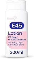 E45 Dermatological Moisturising Lotion 200 ml – Body Lotion – Daily Moisturiser for Long-Lasting Hydration for Dry Skin and Sensitive Skin – Protect from Dryness, Reduce Redness and Flaking