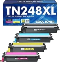 TN248 TN248XL TN-248XL MFC-L3740CDWE Toner: Compatible for Brother MFC-L3760CDW TN-248 HL-L3240CDW TN 248XL 248 TN-248CMYK HL-L3220CWE DCP-L3560CDW MFC-L3740CDW MFC-L8390CDW DCP-L3520CDWE Cartridge