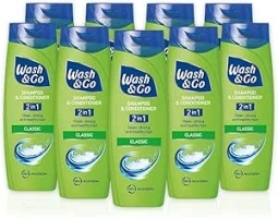 Wash & Go 2 in 1 Classic Shampoo and Conditioner X 9 bottles