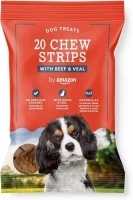 by Amazon - Dog Treats - 20 Chew Strips with Beef & Veal, 200g