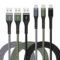 iPhone Charger Cable,3Pack 3FT/0.9M Lightning Cable MFi Certified Braided iPhone Charger Cord For iPhone 14/13/12/11 Pro Max XR XS X 8 7 6 SE And More