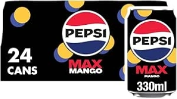 Pepsi Max Mango, 330ml (Pack of 24)