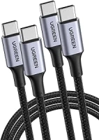 UGREEN 2 Pack USB C to USB C Charger Cable 100W 65W USB C Fast Charger Cable Compatible with MacBook Pro M3/Air, iPad Pro/Air, Dell XPS 17, iPhone 16/15 Pro Max, Galaxy S24 Ultra, Pixel 8 (2M)