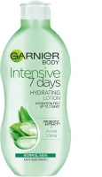 Garnier Intensive 7 Days Aloe Vera Probiotic Extract Body Lotion Normal Skin, Fast Absorbing Non-Greasy Non-Sticky Nourishing Body Moisturiser 400 ml (Packing May Vary)