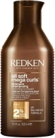 REDKEN All Soft Mega Curls Shampoo, For Very Dry Curly and Coily Hair, Nourishes, Hydrates and Combats Frizz, Vegan Formula, Sulphate-Free Formula for a Gentle Cleanse, 300ml