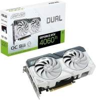 ASUS GeForce RTX 4060 TI DUAL EVO 8G OC WHITE Gaming Graphics Card - 2595MHz Boost Clock, GDDR6X, PCIe Gen 4, DLSS 3, 3x DP v 1.4a, HDMI 2.1a (Supports 4K & 8K HDR)