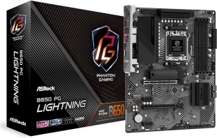 ASROCK B650 PG LIGHTNING, AM5, ATX, 4 DDR5, 3 M.2, 4 SATA, HDMI