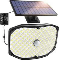 LEDYA Solar Powered Security Light, 146 LED Super Bright White Solar Security Lights, IP65 Waterproof Solar Security Lights Outdoor Motion Sensor for Front Door, Yard, Garage, Garden and More