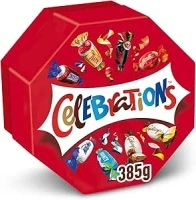 Celebrations Milk Chocolate Gift Box of Mini Chocolates & Biscuit Bars Centerpiece (Maltesers, Galaxy, Snickers & More) 385g