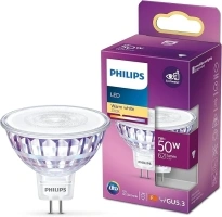 PHILIPS LED Light Spot [GU5.3 MR16] 7W - 50W, Warm White 2700K, 36D, Non Dimmable