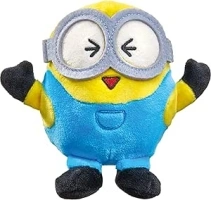 Schmidt Spiele 42726 Minions Laughing Bob Plush Figure 14cm, Multicoloured